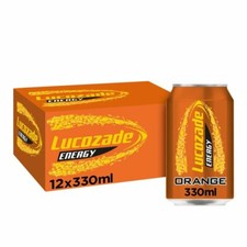 Lucozade Energy Sparkling Orange Drink 330ml Can