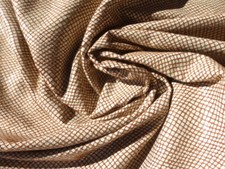 Lambskin leather Ultrathin hide 2-Tone Cream on Brown Lizard Print smooth finish