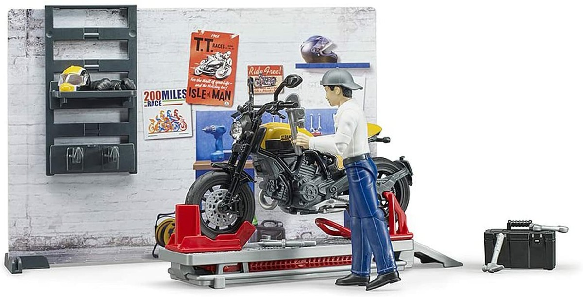 Bruder 62102 Bworld Ducati Full Throttle Motorcycle Service for