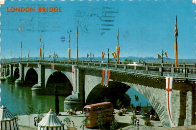LONDON BRIDGE, Lake Havasu City, Arizona, Thames River, McCulloch Corp, Postcard