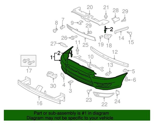 Mitsubishi 6400 D 172 Genuine OEM Factory Original Bumper Mitsubishi 6400 D 172 Genuine OEM Factory Original Bumper