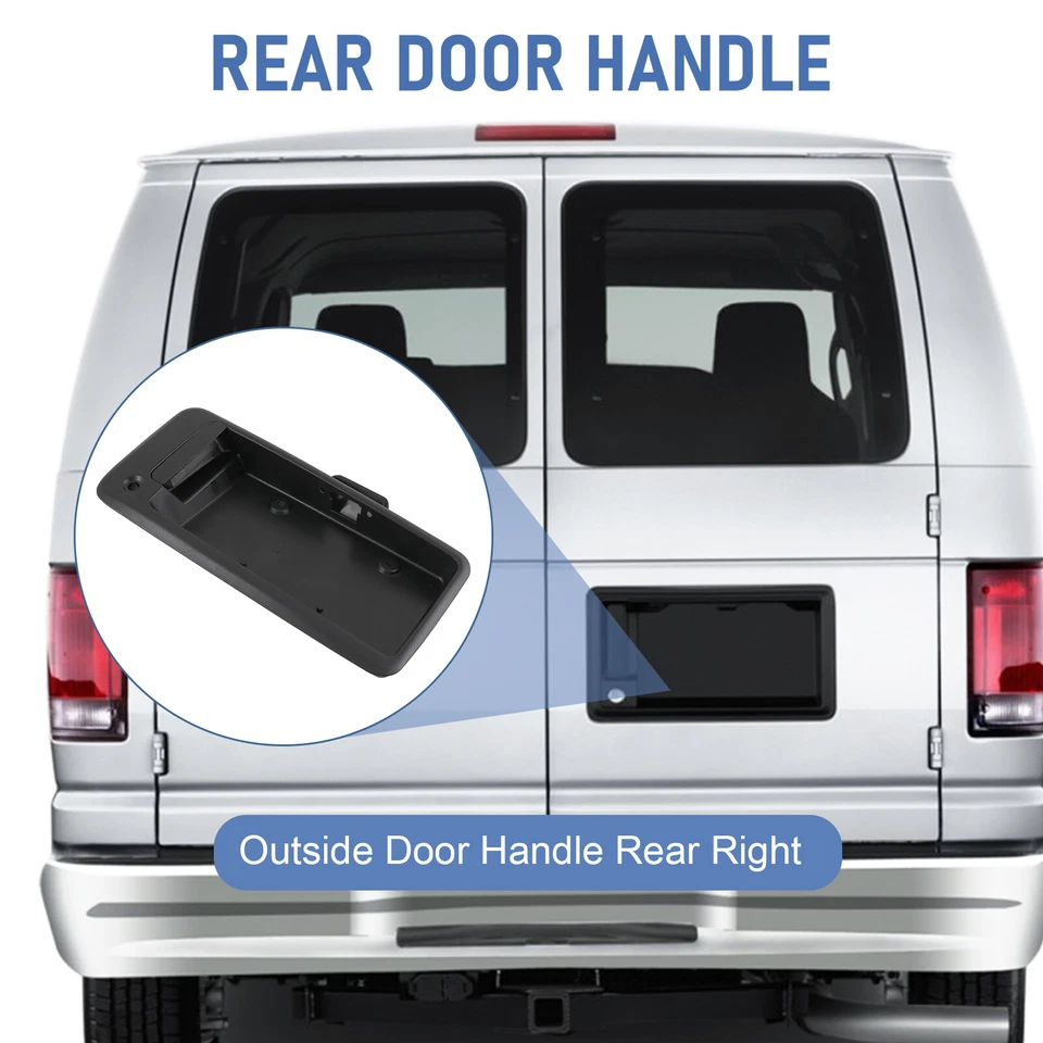 Manija de puerta exterior de puerta trasera negra para Chevrolet Express 2500 3500 1996-2007 Foto 2 de 4