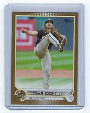 2022 Update Base GOLD Border #US186 Mike Clevinger #'d /2022 - San Diego Padres