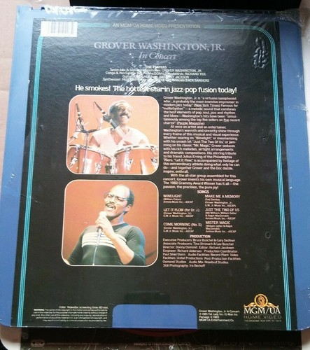 Grover Washington Jr. Disco electrónico de capacitancia CED en concierto nuevo - Imagen 2 de 2