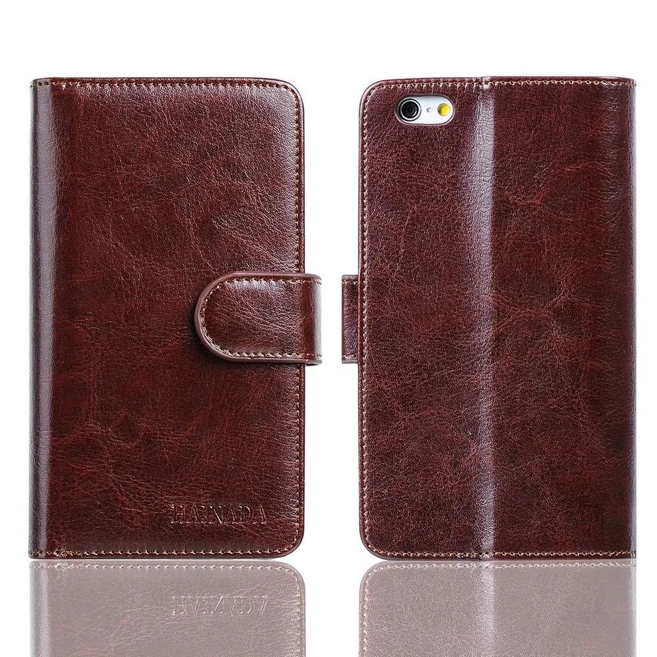 Super Luxury Retro Vintage Senior leather Multfunction Wallet For iPhone Samsung - Image 4 of 4