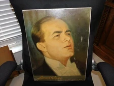 ANTIQUE PHONOGRAPH CARDBOARD ADVERTISING STORE DISPLAY " LEONARD WARREN " VICTOR