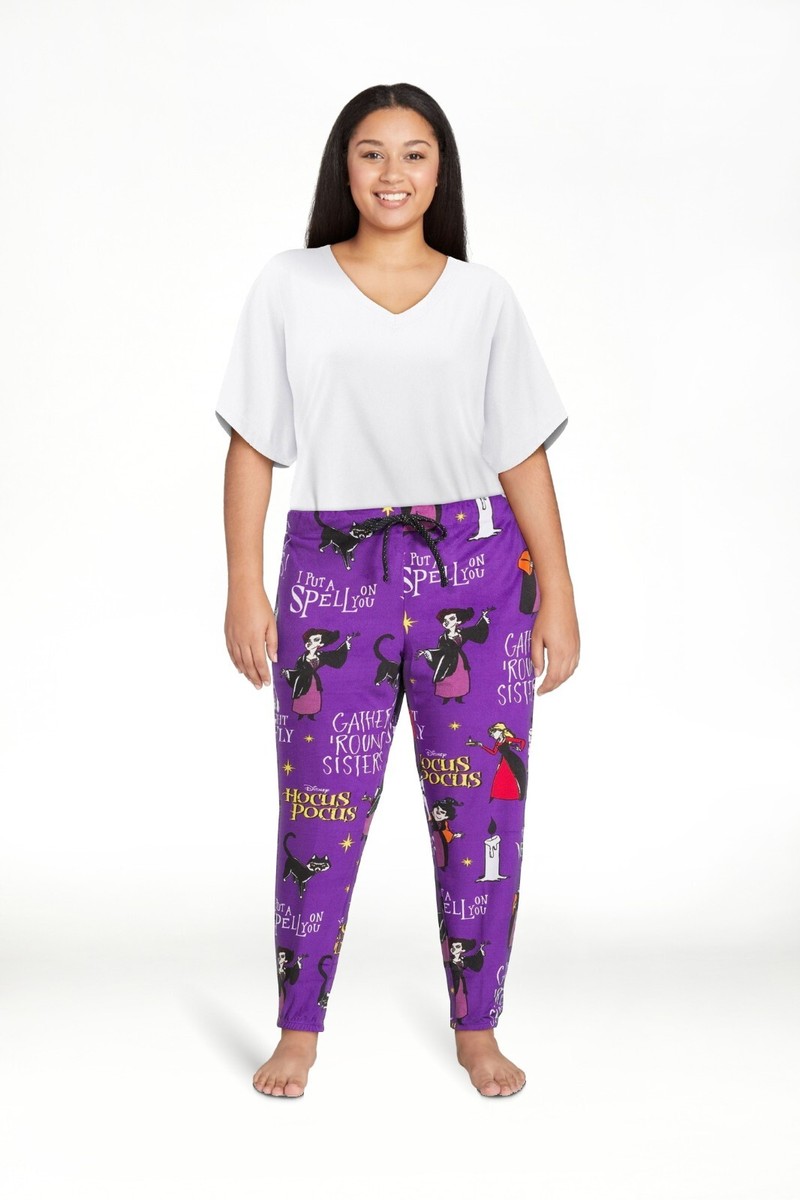 Sleep Pants Hocus Pocus Joggers Walmart Disney Hocus Pocus Ladies