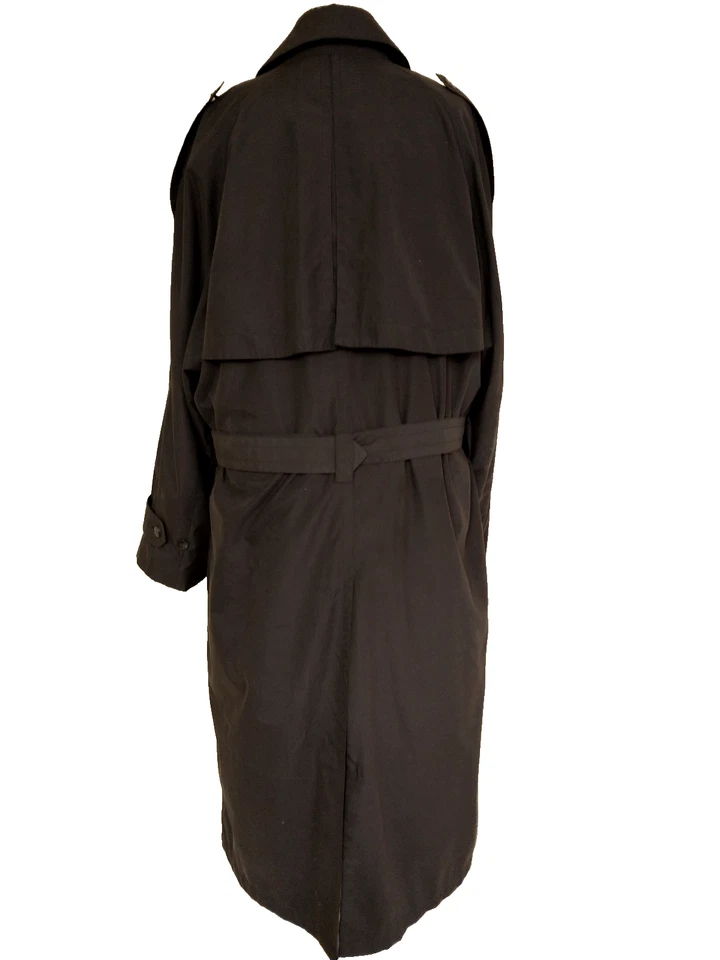 Oleg Cassini Men's Green 2-Breasted Zip Out Lining All Weather Trench Coat 44L - Image 4 of 4