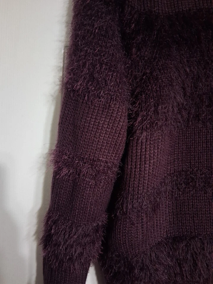 Women's Calvin Klein Purple Eyelash Sweater Size XL - Image 3 of 4