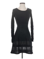 Simply Vera Vera Wang Women Black Casual Dress XS