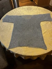 Handmade Stainless Steel Chainmail Tunic w/hokd– Butted Rings – Medieva