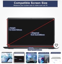 2 High Definition 15.6" Laptop Screen Protector Scratch Resistance, Anti-Glare