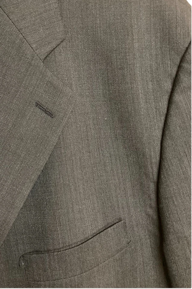 Traje Para Hombre De Colección Ralph Lauren 2 Piezas Lana Micro Cuadros Gris Medidas 50R 42x29 Foto 3 de 4