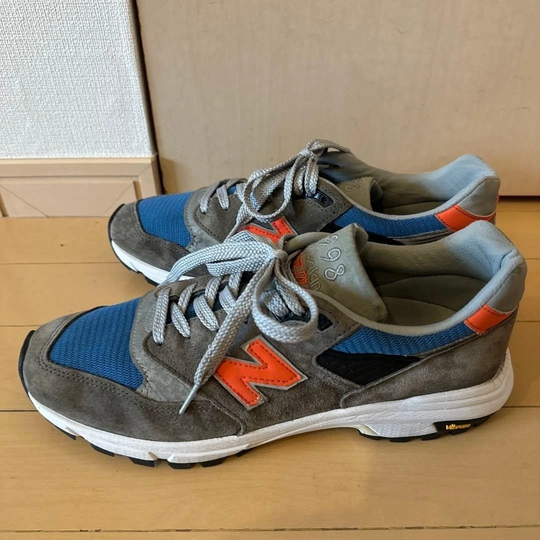 New Balance J. Crew x 998 Made in USA Grey Blue Orange for Sale
