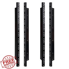 Sound Town 10U Steel Rack Rails 4-Pack Black Coated ST-RR-10UX2