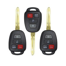 3 X 2014-2018 Toyota Camry / 4-Button Remote Head Key / HYQ12BDM H Chip  AFTER