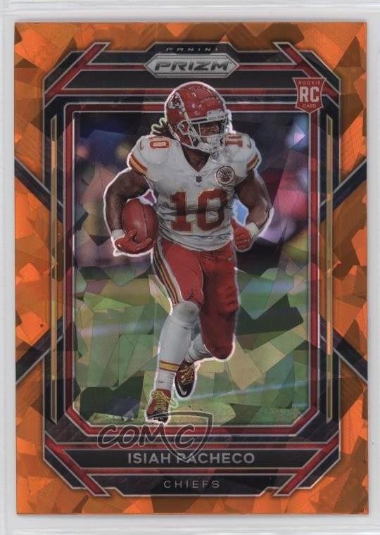 2022 Panini Prizm Rookies Orange Ice Prizm Isiah Pacheco #352 02zm