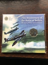 2015 ROYAL MINT 50p 75th ANNIVERSARY OF THE BATTLE OF BRITAIN(4th PORTRAIT SET W