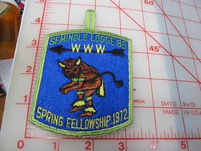OA Lodge 85 SEMINOLE collectible eX1972-2 Spring Fellowship patch (mY)