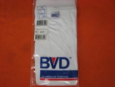 Vintage underwear BVD men's white boxer  brief M-L w/covered waistband