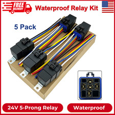 Relay 24V 30/40 Amp Waterproof Relay 5 Pin Automotive Relay SPDT 5 Prong 24Volt