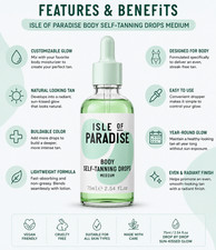 Isle of Paradise Body Self-Tanning Drops Medium 2.54 fl oz 75ml