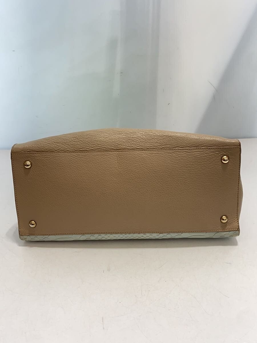 FURLA Python Pattern 2WAY Tote Bag Leather Blue B… - image 4