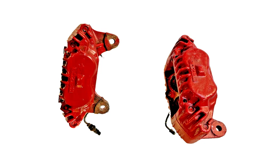 86-91 MAZDA RX7 FC3S SET OF 2 FRONT LEFT & RIGHT 4 PISTON BRAKE CALIPER OEM Foto 4 de 4