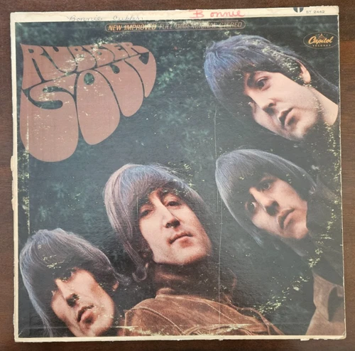 The Beatles Rubber Soul LP Capitol ST-2442 Stereo Rainbow Label VG G