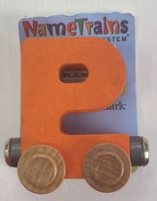 Maple Landmark Inc. 100160 NameTrains "P" Orange Wooden Letter Car