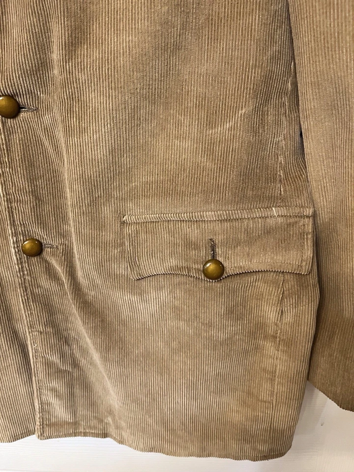 Vintage Pioneer Wear Corduroy Western Blazer Jacket Mens 40L Made in USA Tan - Image 3 of 4
