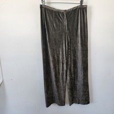 Georgio Armani Brown Pants Made in Italy 42 Velour Striped Wide Leg