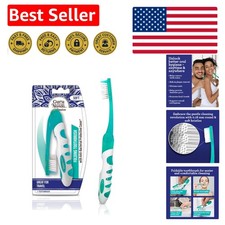 Portable Folding Toothbrush with Antibacterial Cover - Ideal for Travel Hiking