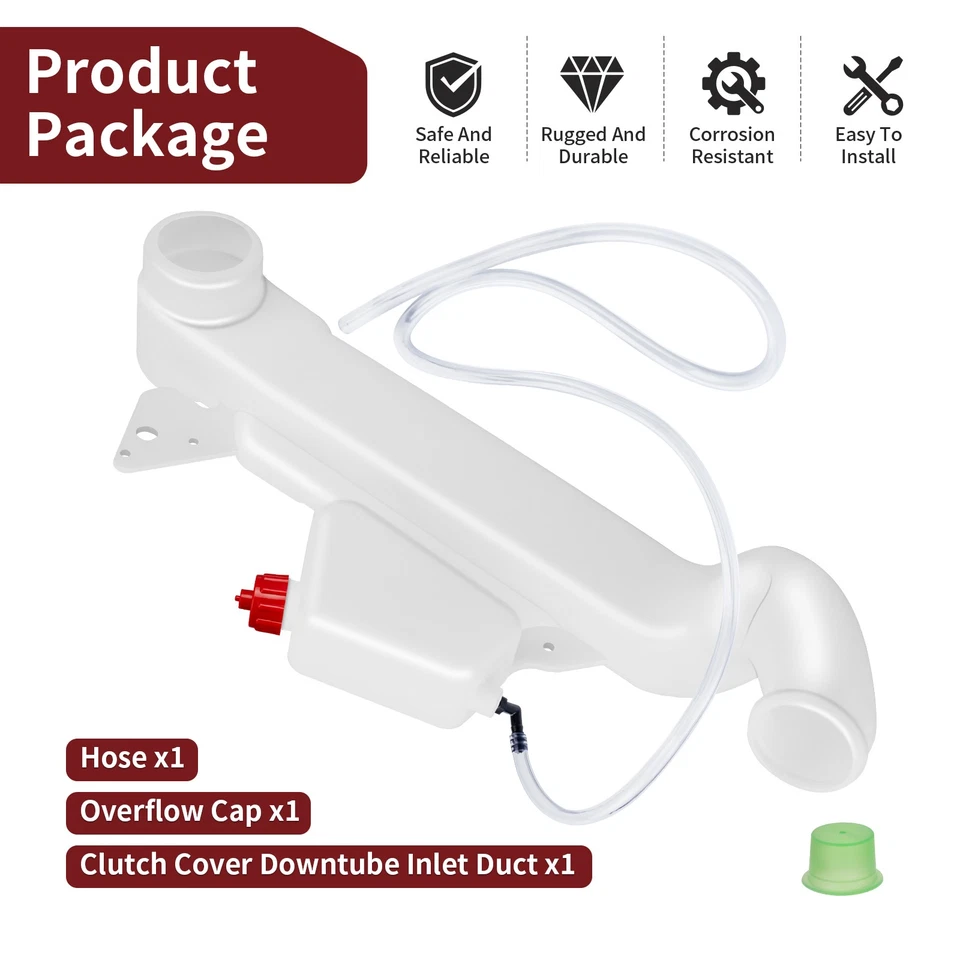 Clutch Cover Downtube Inlet Duct w/ Hose For Polaris Sportsman 400 1993-1996 New - Image 3 of 4