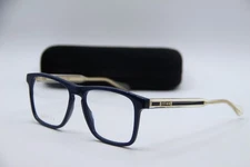 NEW GUCCI GG 0561O 004 BLUE GOLD CLEAR AUTHENTIC FRAMES EYEGLASSES 54-17
