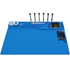 Hengtianmei Heat Insulation Silicone Repair Mat with Scale Ruler and Screw Po...