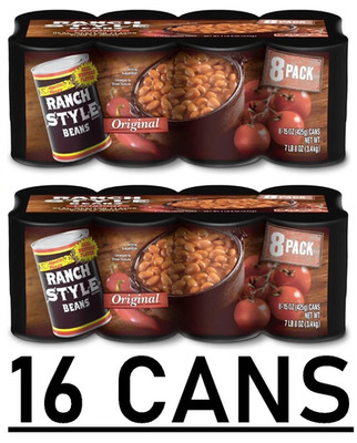 16 CANS - Canned Beans, Ranch Style Beans 15 oz Each - *FRESH