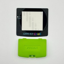 Kiwi Green Gameboy Color GBC Battery Cover Glass Screen Lens