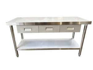 NEW 60x23 All Stainless Steel Work Prep Table With 3 Drawers & Under Shelf #4308