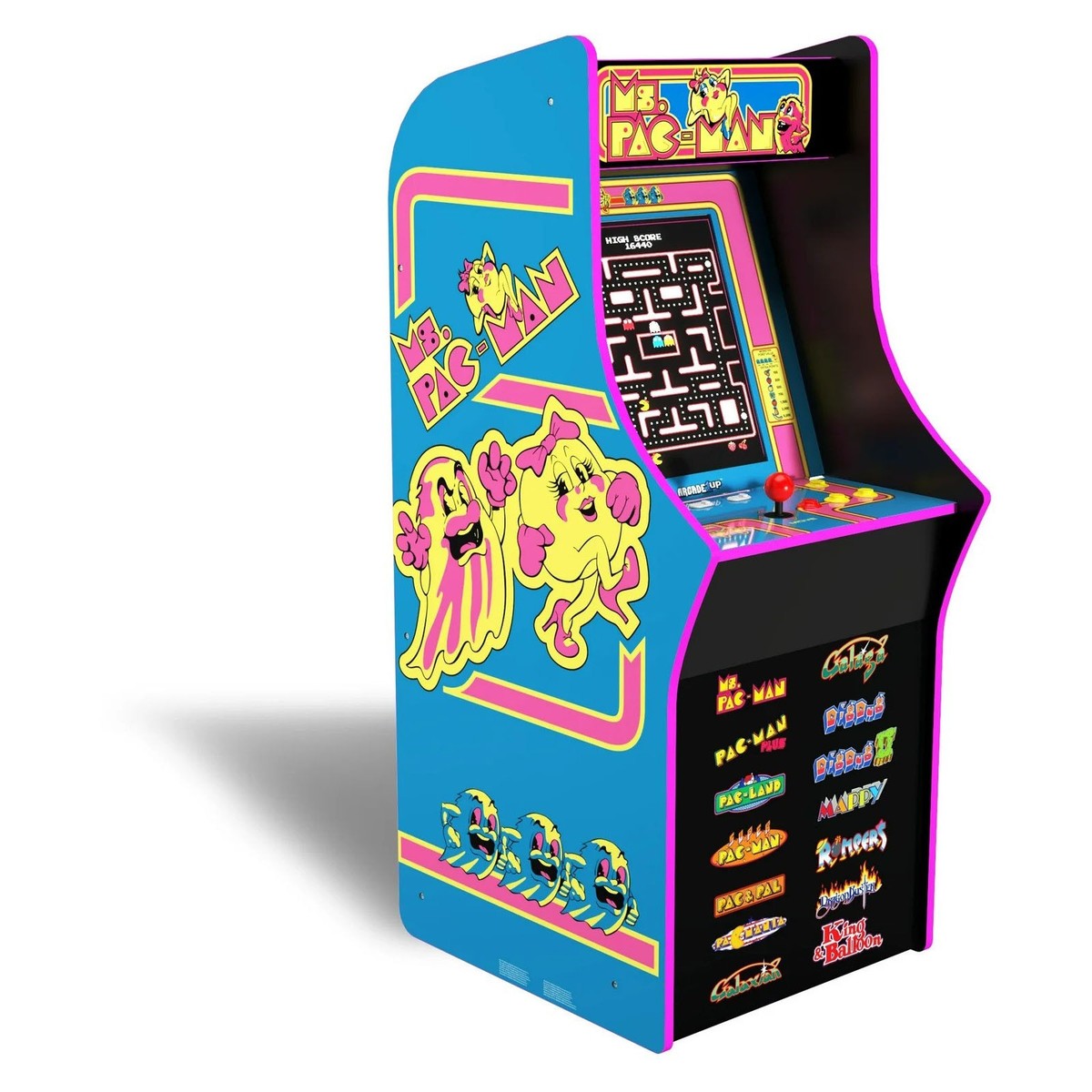 Arcade1Up Ms. Pac-Man 4 Games Pac Mania Galaxian Pac-Man Plus