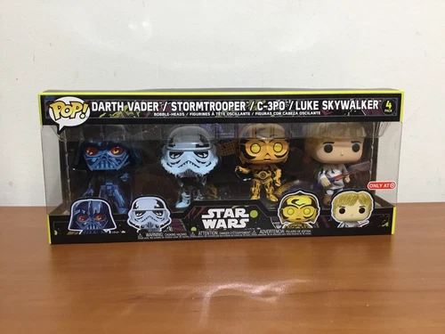Funko Pop! Star Wars Darth Vader Stormtrooper C-3PO Luke Skywalker 4 Pack Target