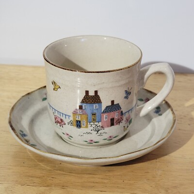 International Heartland Cup and Saucer Stoneware Japan Vintage