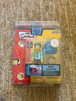 simpsons figure ERROR card Sarcastic Man in Miss Hoover package NEW