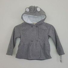 NWT Carter's Gray Hooded Fleece Jacket 24 mths