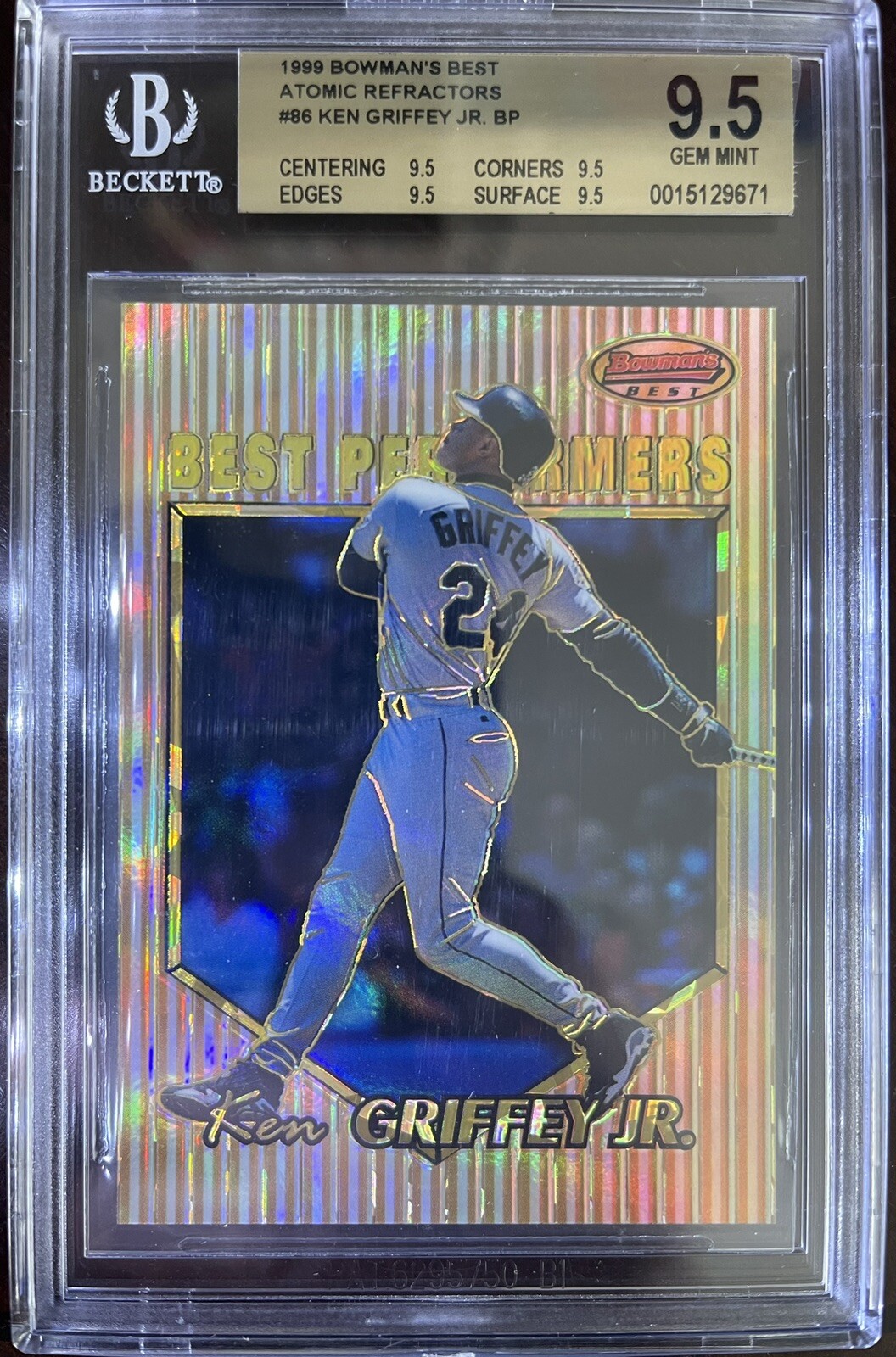 KEN GRIFFEY Jr. BOWMAN ATOMIC REFRACTOR