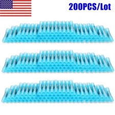 US 200pcs Blue AWG Heat Shrink Butt Wire Connectors Crimp Terminals 14-16 Gauge