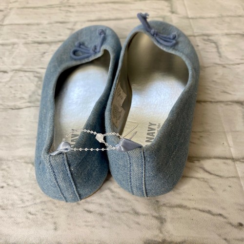 Old Navy Ballet Flats Girl 3 Chambray Blue With Bow Beach Vacation eBay