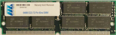 128 MB EDO-RAM (2 x 64 MB) 60 ns einseitig mit 8 Chips bestückt
