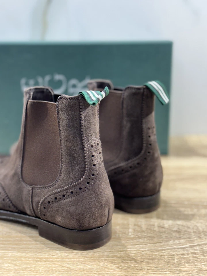 Green George Chelsea Boot  Donna  Suede  Marrone Luxury Handmade Boot 40 Foto 3 de 4