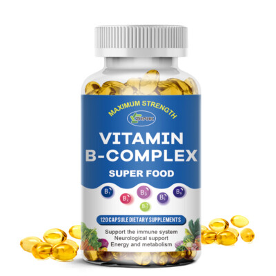 Vitamin B Complex - 120 Vegan Capsules Containing Multiple Vitamins and Minerals